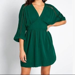 Nwt - Jack By Bb Dakota A-Line Green Mini Dress S… - image 1